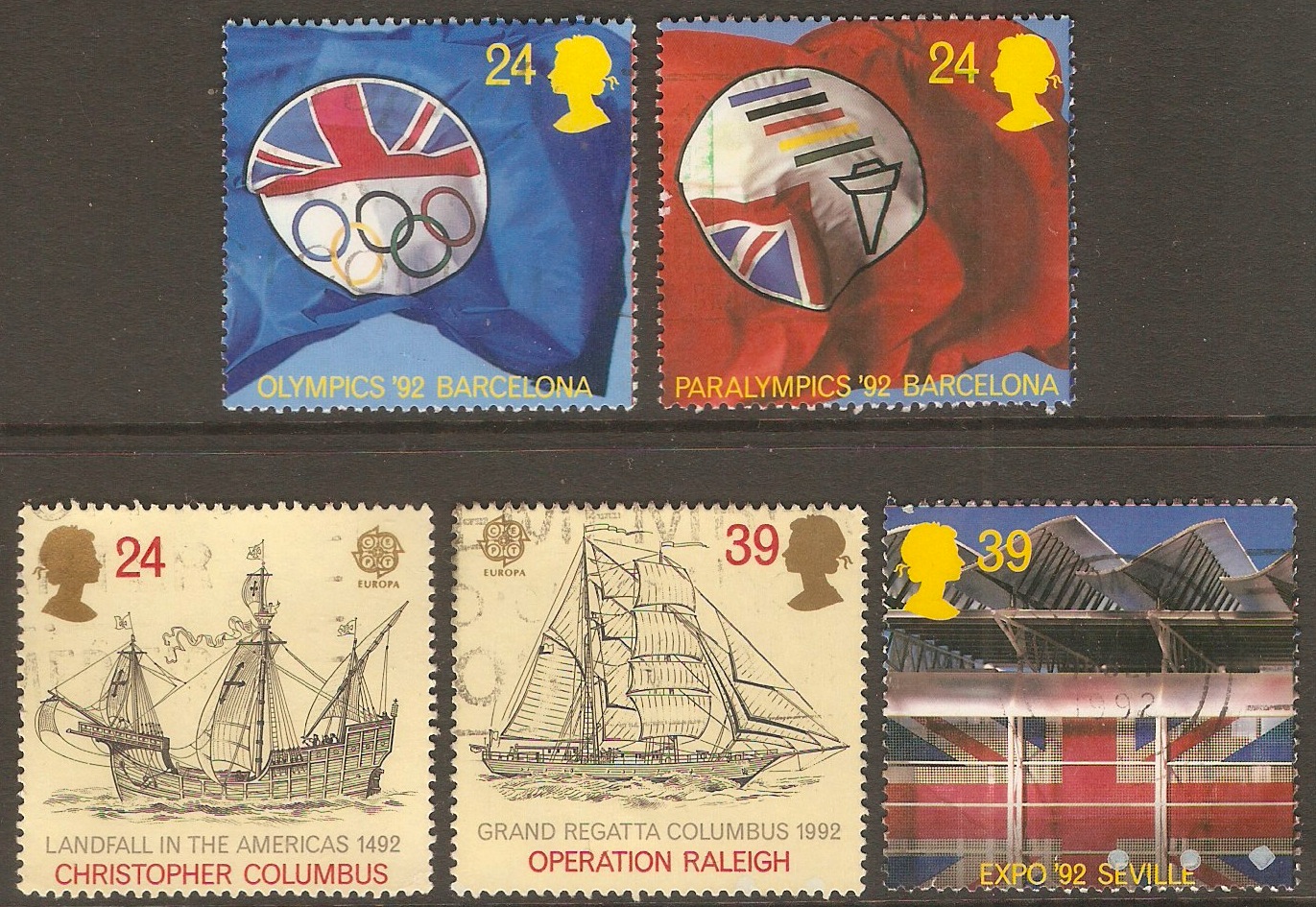 Great Britain 1992 Europa - Events set. SG1615-SG1619.