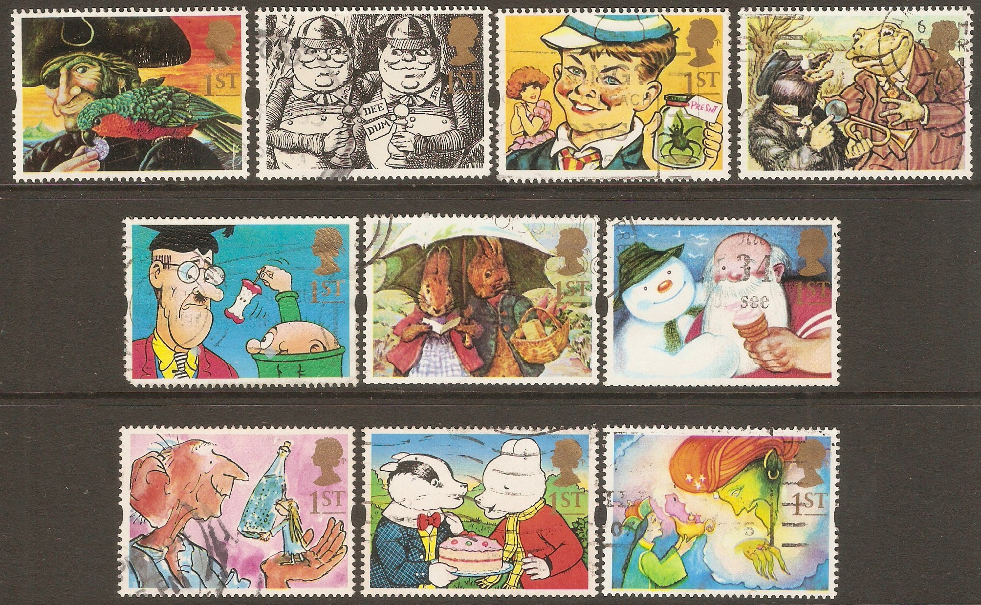 Great Britain 1993 Greetings Stamps set. SG1644-SG1653.