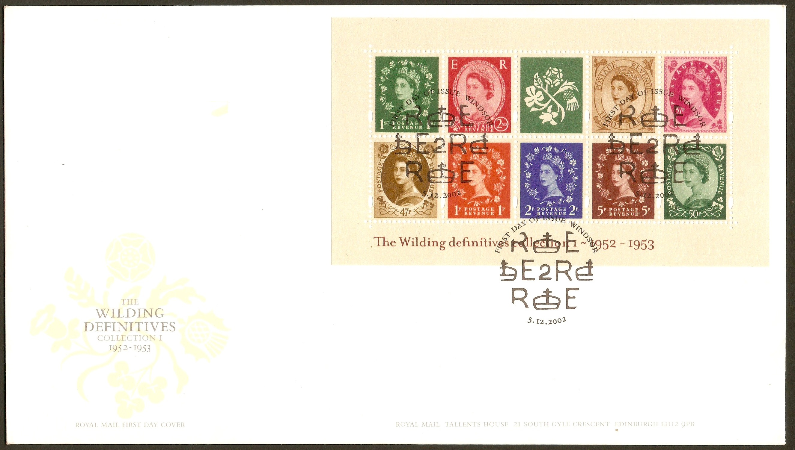 Great Britain 2002 Wilding definitives (FDC-Windsor). SG2258b.
