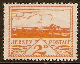 Jersey 1943 2d Orange-yellow. SG9-SG11.