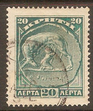 Crete 1905 20l Blue-green. SG24.