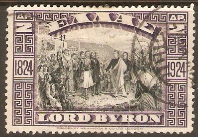 Greece 1924 2d Byron Centenary series. SG404. - Click Image to Close