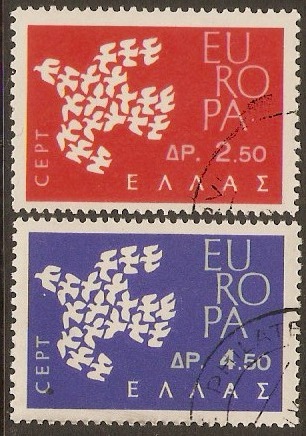 Greece 1961 Europa Stamps Set. SG877-SG878.