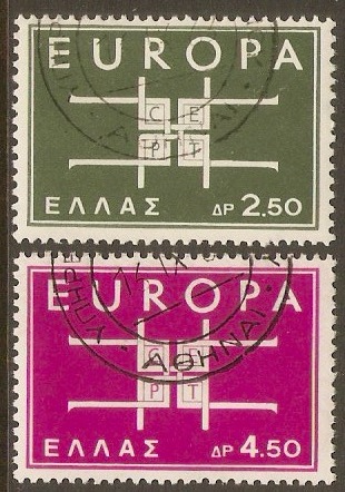 Greece 1963 Europa Stamps Set. SG927-SG928.