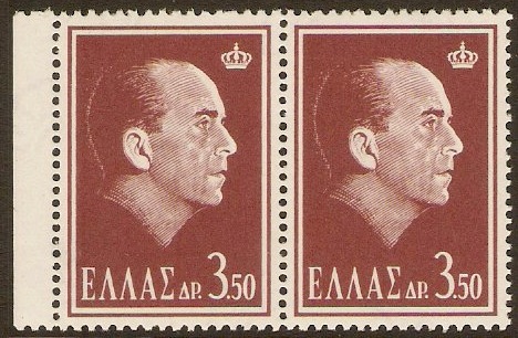 Greece 1964 3d.50 Death of Paul I Series. SG943.
