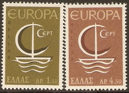 Greece 1966 Europa Stamps. SG1021-SG1022.