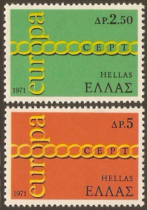 Greece 1971 Europa Stamps. SG1176-SG1177.