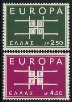 Greece 1963 Europa Set. SG927-SG928.