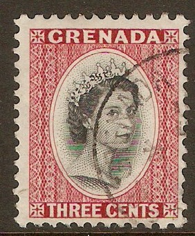 Grenada 1953 3c Black and carmine-red. SG195. - Click Image to Close