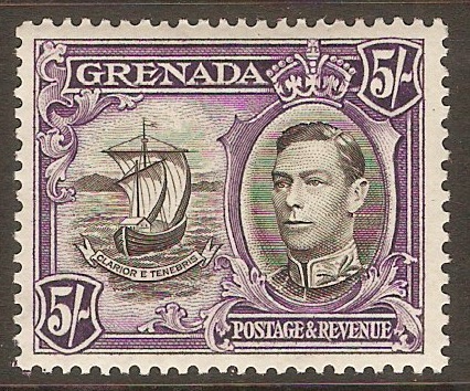 Grenada 1938 5s Black and violet. SG162a.