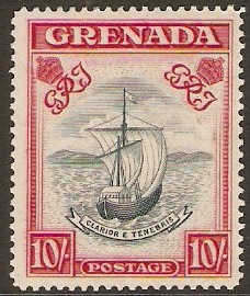 Grenada 1938 10s Blue-black and carmine. SG163e.