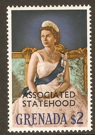 Grenada 1967 $2 Associated Statehood o'print series. SG275.