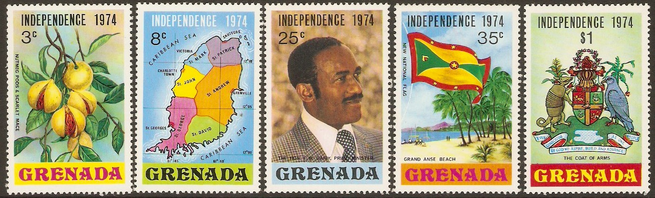 Grenada 1974 Independence Set. SG613-SG617.