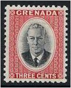 Grenada 1951 3c Black and rose-carmine. SG175.