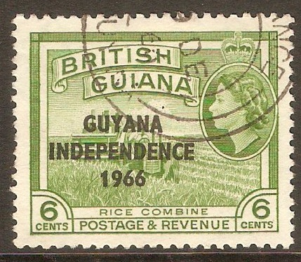 Guyana 1966 6c Yellow-green. SG381.