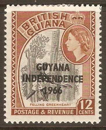 Guyana 1966 12c Black and reddish brown. SG383.