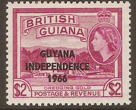 Guyana 1966 $2 Reddish mauve. SG407a.