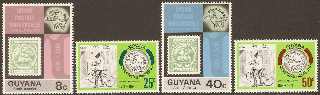 Guyana 1974 UPU Centenary. SG606-SG609.