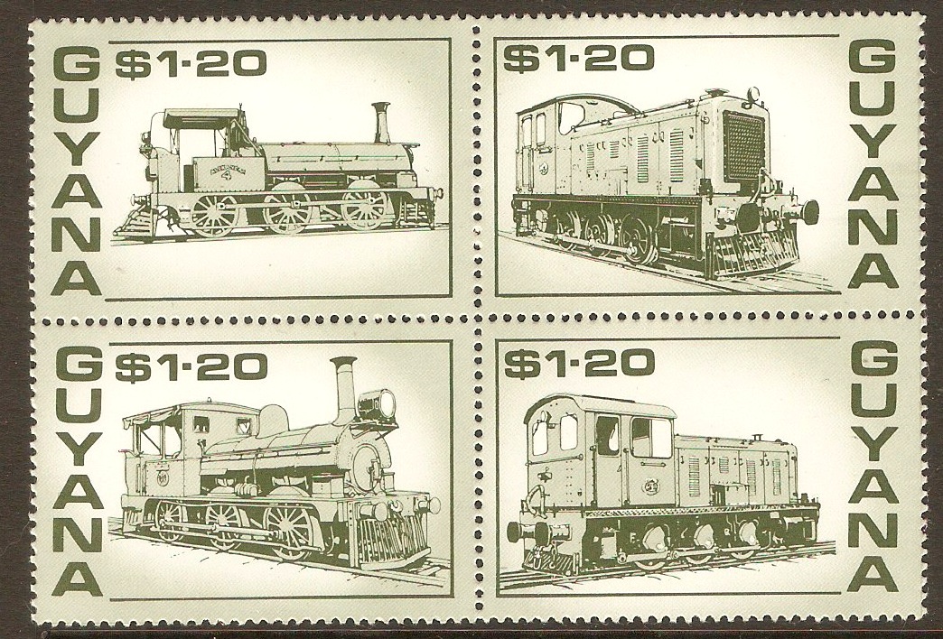 Guyana 1987 Guyana Railways series. SG2194-SG2197.