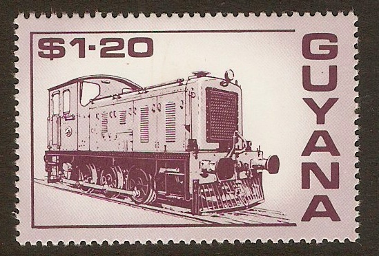 Guyana 1987 $1.20 Purple - Guyana Railways series. SG2199.