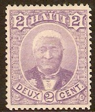 Haiti 1887 2c mauve. SG25.
