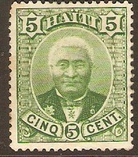 Haiti 1887 5c green. SG27.