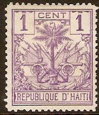 Haiti 1891 1c mauve. SG29.