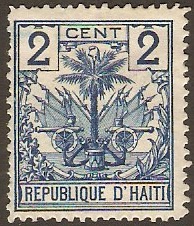Haiti 1891 2c blue. SG30.