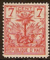 Haiti 1891 7c red. SG33.