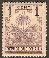 Haiti 1893 1c purple. SG35a.
