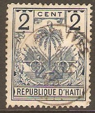 Haiti 1893 2c Blue. SG36.