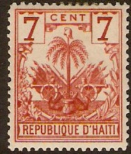 Haiti 1893 7c red. SG39.