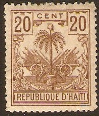 Haiti 1893 20c brown. SG40.