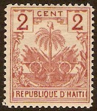 Haiti 1893 2c red. SG42.