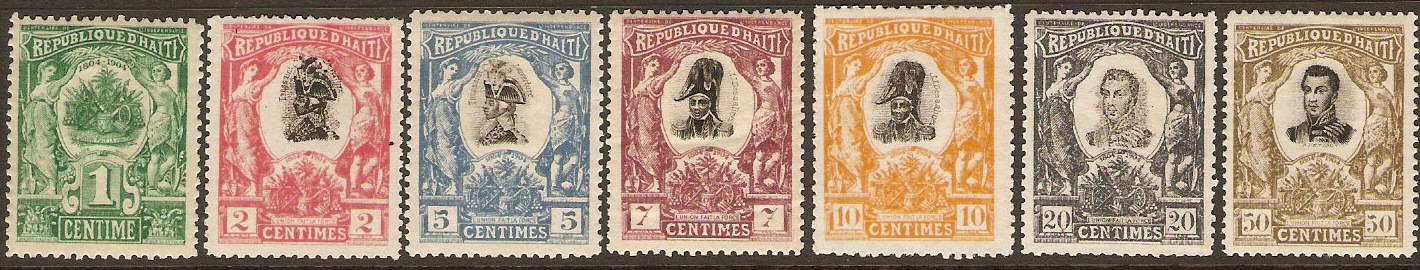 Haiti 1904 Independence Centenary Set. SG96-SG102.