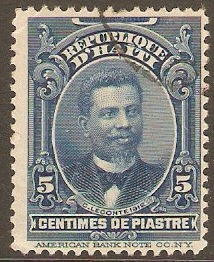 Haiti 1912 5c de. P Deep blue. SG166.