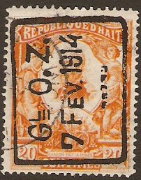 Haiti 1914 20c orange. SG179.