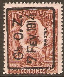 Haiti 1914 50c plum. SG180.