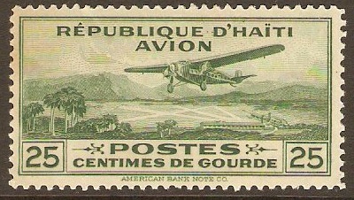Haiti 1929 25c green. SG306.