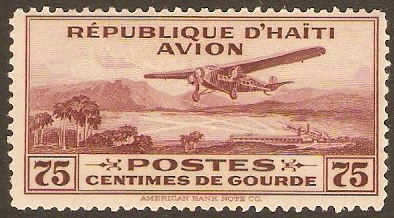 Haiti 1929 75c red. SG308.