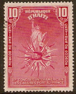 Haiti 1941 10c Carmine. SG339.
