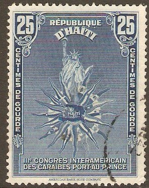 Haiti 1941 25c Blue. SG340.