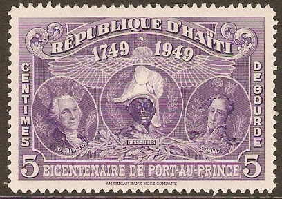 Haiti 1948 5c Violet. SG438.