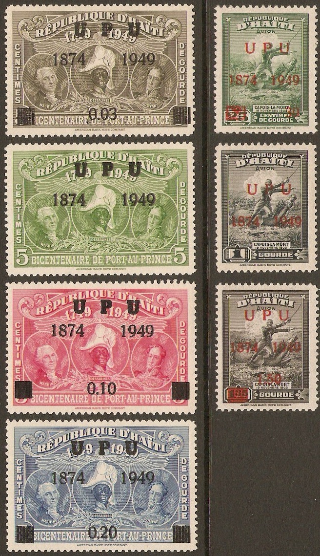 Haiti 1950 UPU Anniversary. SG445-SG451.