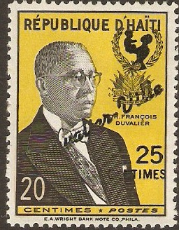 Haiti 1961 20c +25c black and yellow. SG783.