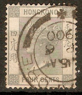 Hong Kong 1882 4c Slate-grey. SG34.