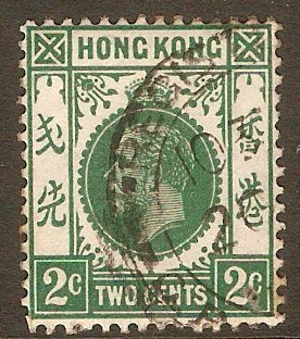 Hong Kong 1912 2c Green. SG101a.