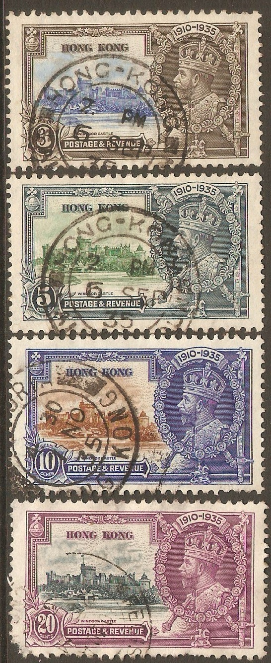 Hong Kong 1935 Silver Jubilee Set. SG133-SG136.