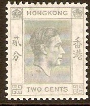 Hong Kong 1938 2c Grey. SG141.