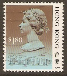 Hong Kong 1989 $1.80 QEII Definitive Stamp. SG610.